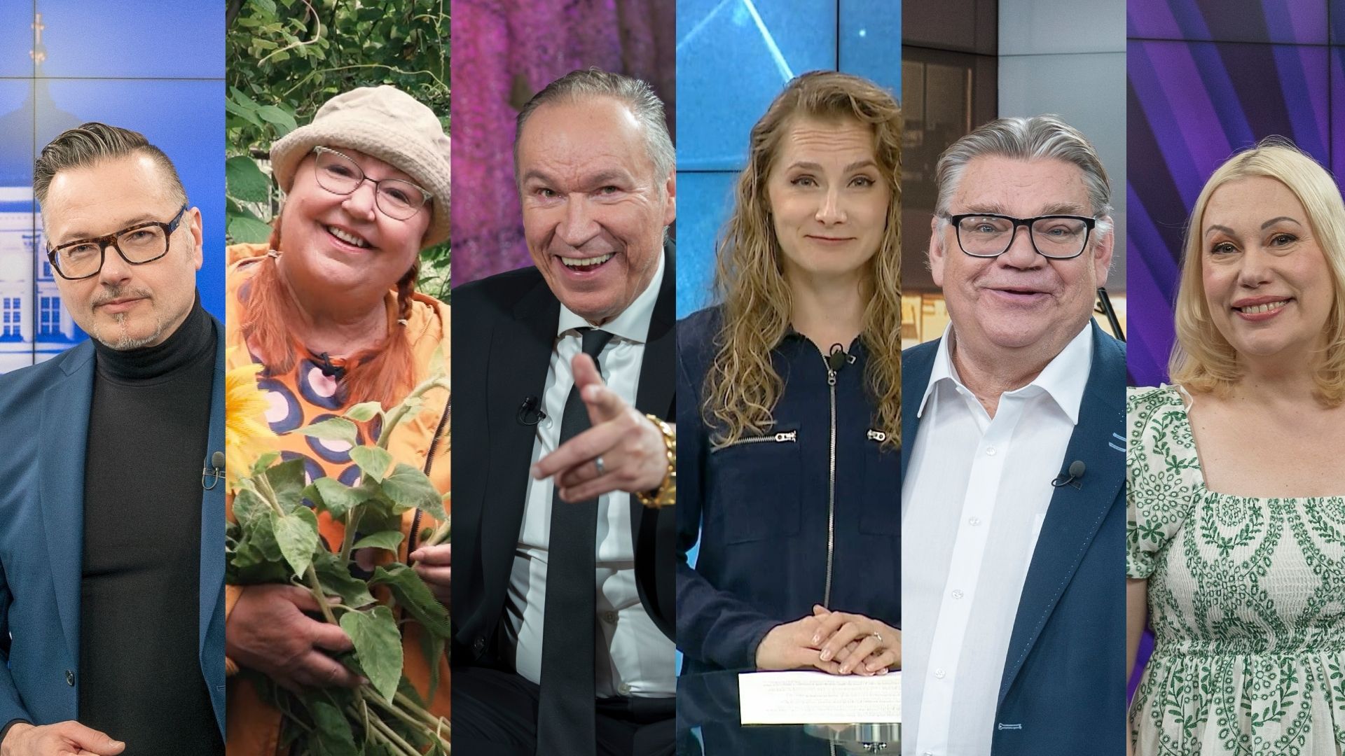 Kuvasarja ohjelmien juontajista